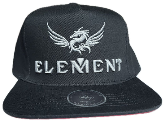 Element Black Red Hat Plana Ajustable Snapback