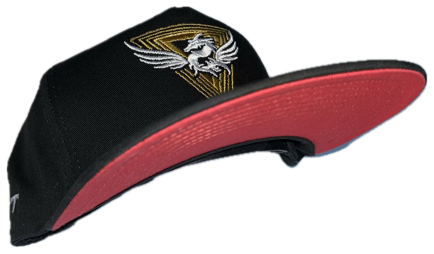 Element Black Gold Red Hat Plana Ajustable Snapback