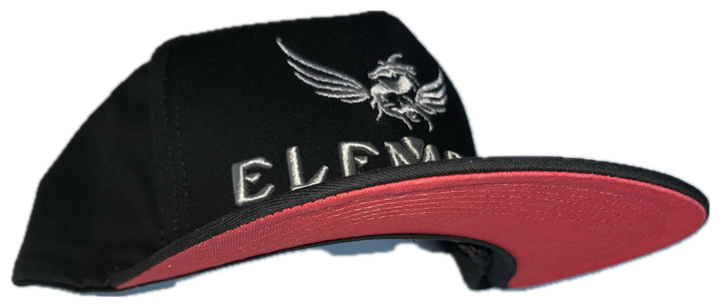 Element Black Red Hat Plana Ajustable Snapback